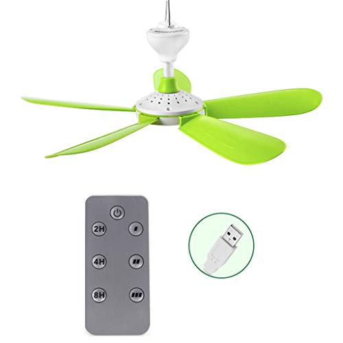 5W Remote Control Timing USB mini Ceiling Fan Air Cooler small USB Fans for Bed Camping Outdoor Hanging Camper Tents Hanger Fan 2.4m Power Cord