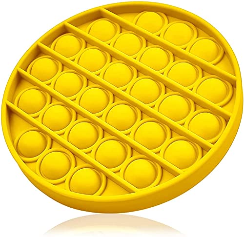 Aliance Push and Pop Bubble Fidget Sensory Toy, a Quiet Side Loud to Pop, ADHD Autism Special Needs Stress Reliever Silicone Squeeze Great Way Relax Keep Kids Adults Busy, Yellow