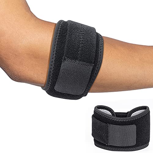 TOMUST Tennis Elbow Brace – Adjustable Forearm Support Band with Gel Compression Pad, Elbow Strap for Bursitis, Golfers, Tendinitis, Effective Pain Relief, Sports – Both Men, Women (Single)