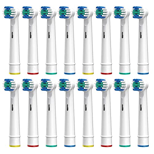 Electric Toothbrush Replacement Heads Compatible with Oral-B Precision Clean Soft Bristles Replacements Brush Heads 16 Pack