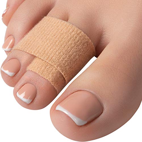 Homergy Hammer Toe Straightener Corrector Splint – 4 Broken Toe Wraps, Brace Orthopedic Separator, Cushioned Bandages, Heal Wrap Toe Straighteners for Crooked Toes, Align Hallux Valgus (Beige)