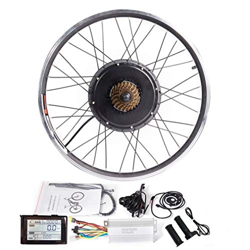 CSCbike MTB E-Bike Conversion Kit 36V 48V Mountain Electric Bicycle Rear Wheel Conversion Parts with SW900 Display Controller PAS Brake Lever(48v1500w,26in),Medium