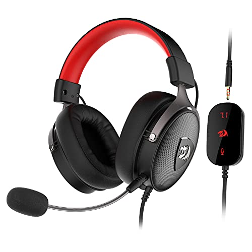 Redragon H520 Icon Wired Gaming Headset, 7.1 Surround Sound – Memory Foam Earpads – 50MM Drivers Headphone- Detachable Microphone with Pro Driver – Works with PC, PS4/3 & Xbox One/Series X, NS