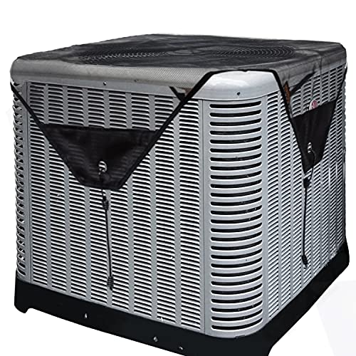 Perfitel AC mesh Cover for Outside Units (Black, 36″x 36″)- Central Air Conditioner Cover for Outside Unit-Top Universal Outdoor AC Cover Defender-All Season Universal Mesh Air Conditioner Cover…