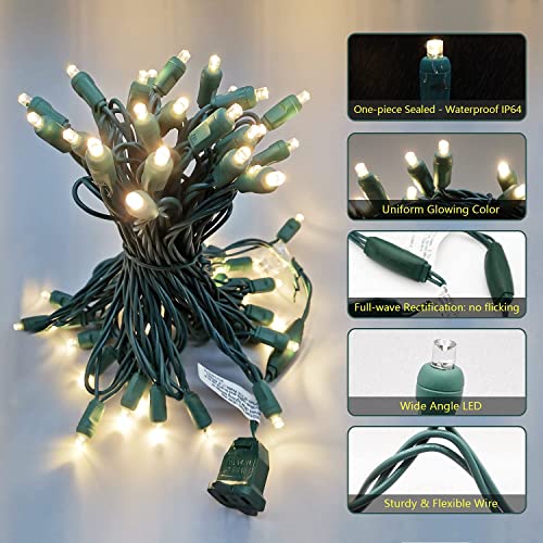 Yirunfa Christmas String Lights 50 Warm White LED 5mm Mini LED String Lights, 120V UL, 25ft Green Wire Xmas Lights for Indoor & Outdoor Use, Holiday Party Decorations,Trees, Light Displays | The Storepaperoomates Retail Market - Fast Affordable Shopping