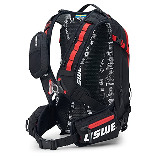 USWE Core 16L Backpack, Dual Sport Hydration Backpack, Water Bladder Compatible (Not Included), Bounce Free Backpack for MTB, Dirt Bike, Enduro, Moto & More, Black