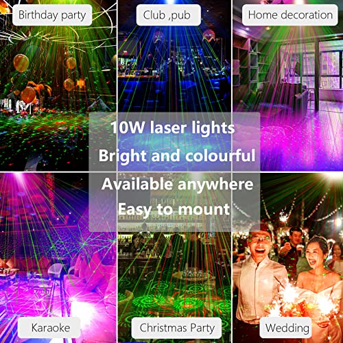 Party Lights DJ Disco Lights,Stage Laser Light Projector 2 RGB LED Multiple Patterns Sound Activated Flash Strobe Lighting with Remote Control for Parties Christmas Karaoke Wedding Home Decoration | The Storepaperoomates Retail Market - Fast Affordable Shopping