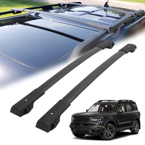 Roof Rack Cross Bars fit for Ford Bronco Sport 2020 2021 2022 2023 (On Road) Aluminum Top Rails Carrier Bag Luggage Kayak Canoe Bike Snowboard Skiboard(Not fit for Badlands Model& 2022 Outer Banks )