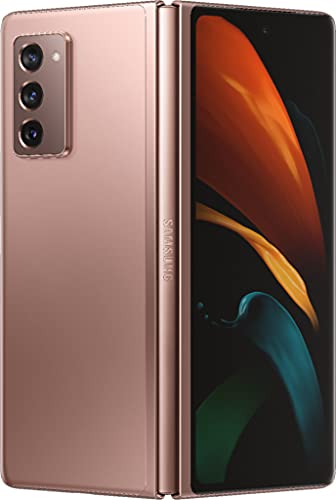 SAMSUNG Electronics Galaxy Z Fold 2 5G F916U | Android Cell Phone | 256GB Storage | US Version Smartphone Tablet | 2-in-1 Refined Design, Flex Mode | Mystic Bronze – Verizon Locked – (Renewed)