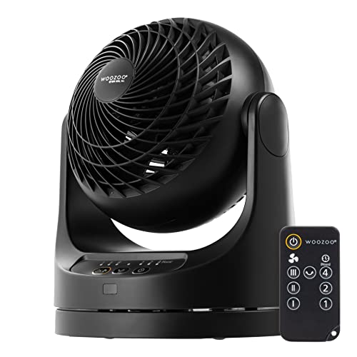 IRIS USA WOOZOO Oscillating Fan, Vortex Fan, Remote Equipped 3-in-1 Fan w/ Timer/ Multi Oscillation/ Air Circulator/ 3 Speed Settings, 46ft Max Air Distance, Medium, Black