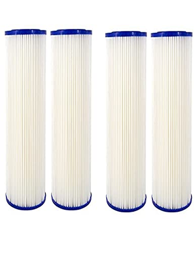 CFS Pleated Polyester Sediment Water Filter 10″x2.5″ Universal Whole House Pre-Filter Compatible with AO Smith 20 Micron Sediment Water Filters AO-WH-PRE-RP2 FM-50-975 (4)
