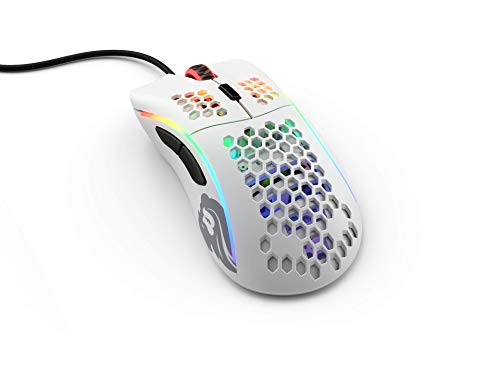 Glorious Model D Gaming Mouse – Ultra-Light Weight Honeycomb, RGB, 69g (Glossy, White)