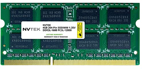 NVTEK 4GB DDR3-1600 PC3-12800 SODIMM Laptop RAM Memory Upgrade