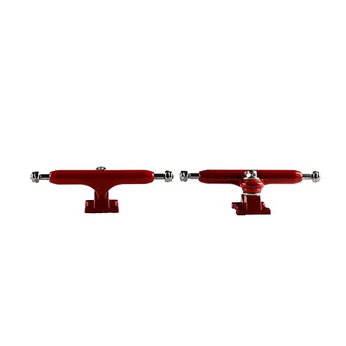 NOAHWOOD Fingerboards Parts Professional Prince II Trucks (34mm) + Update Self-Locking Nuts (Red)