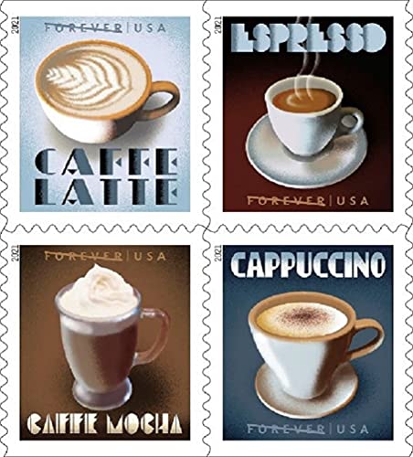 Espresso Drinks US Postage Stamps – Booklet of 20
