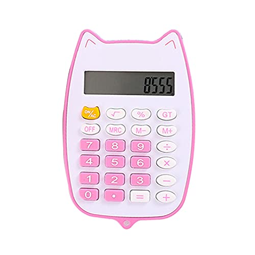 MIEDEON Kawaii Portable Calculator Cute Cat Mini Student Portable Computer Small Calculator Calculators for Students Calculators Desktop (Color : Pink)