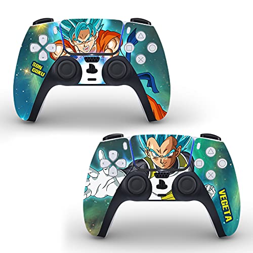 Decal Moments PS5 Controllers Skin Covers Vinyl Skin Decals Stickers for Playstation 5 (2 Pack) Goku vs Vegeta