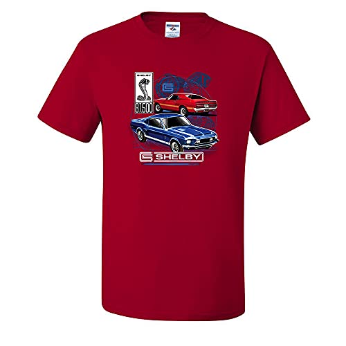 Shelby GT 500 Cobra Licensed Official Mens T-Shirts, Red, X-Large
