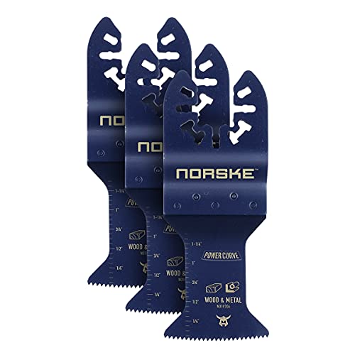 Norske Tools NOTP284 1-1/4″ Wood/Metal Flush Cut Curved Blade (3/Pack), Oscillating Tool Accessories | Oscillating Saw Blades