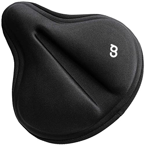 CyclingDeal Premium Bike Seat Cushion Cover 11” x 10”- Padded Extra Soft Comfort Gel Wide Saddle Pad for Men’s & Women’s – Compatible with MTB Road Bicycles