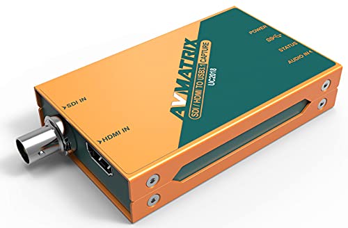 AVMATRIX UC2018 Game SDI/HDMI to USB3.1 Gen1(USB3.0) Capture cam Link Card 1080p 60fps Live Streaming (UC2018)