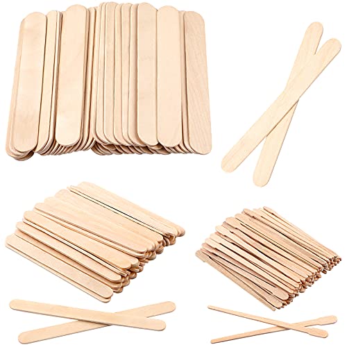 200 Pcs Assorted Style Eyebrow Wax Sticks Waxing Applicator Wooden Wax Spatulas Kit for Face and Small Hair Removal Sticks