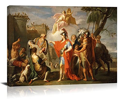 artprints1stop Canvas Print Wall Art – Alexander The Great Founding Alexandria – 48×32 inches