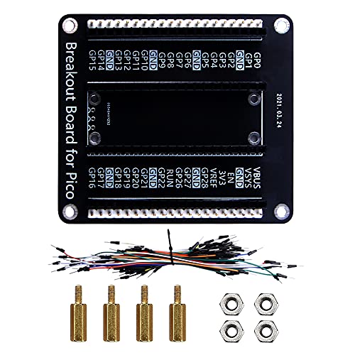 GeeekPi GPIO Breakout Board Kit for Raspberry Pi Pico/Pico W, Raspberry Pi GPIO Expansion Board Breakout Module with Jumper Wire Pack for Raspberry Pi Pico/Pico W