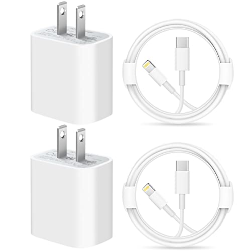iPhone 14 13 12 11 Super Fast Charger [Apple MFi Certified] Lightning Cable 20W PD USB C Wall Charger 2-Pack 6FT Fasting Charging Block Compatible with iPhone 14/14 Pro Max/13/13Pro/12/12 Pro/11,iPad