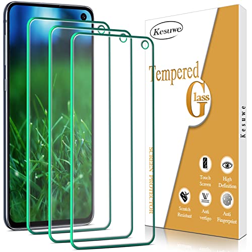 Kesuwe [3-Pack] Screen Protector For Samsung Galaxy S10e Tempered Glass Anti Scratch, 9H Hardness, Easy to install, Case Friendly