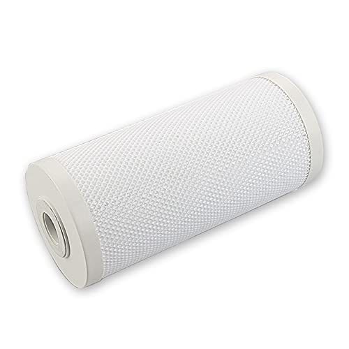 Kintim 10×4.5 inches Activated Carbon Block Water Filter with 0.45 Micron Pleated Polyester for Anti-clogging and High Flow, Compatible with KTM-02