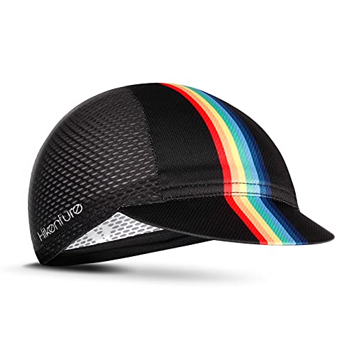Hikenture Cycling Cap for Men and Women,Bike Hat with Visor Summer Sun Hat (Black)