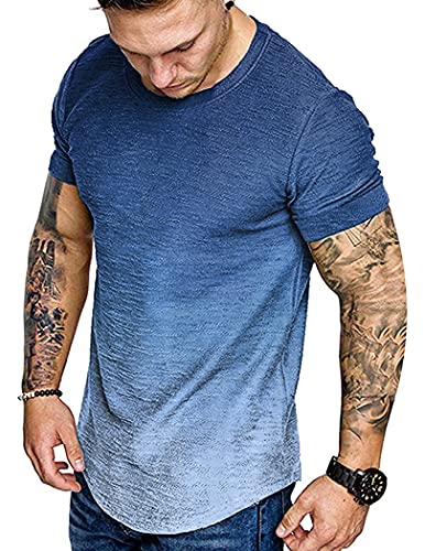 COOFANDY Men’s Tie Dye Print Muscle T Shirt Fashion Fitness Quick Dry Fit Tee