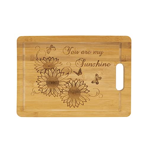 Sunflower Bamboo Cutting Board,Bamboo Cutting Board,Wooden Cutting Boards for Kitchen,Sunflower Kitchen Gift,Bamboo Kitchen Chopping Board Housewarming Wedding Birthday Mom Cooking Kitchen Decor | The Storepaperoomates Retail Market - Fast Affordable Shopping