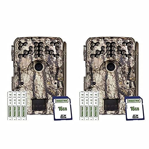 Moultrie MCG-14001 (2-Pack) A-900 Bundle Game and Trail Cameras with 30 MP Resolution, 16MB SD Card and Batteries – (2 Pack)