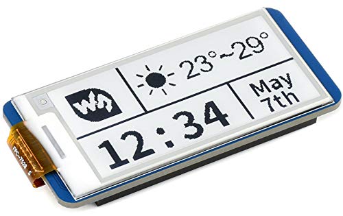 2.13inch E-Paper Display Module for Raspberry Pi Pico,250×122 Pixe E-Ink Black White Two-Color SPI Interface Paper-Like Effect Support Partial Refresh