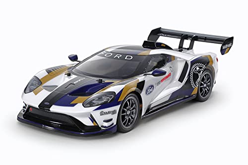 TAMIYA 58689 1:10 Ford GT Mk.II 2020 (TT-02), Remote Controlled Car, RC Vehicle, Making, Assembly Kit Model, Multicoloured