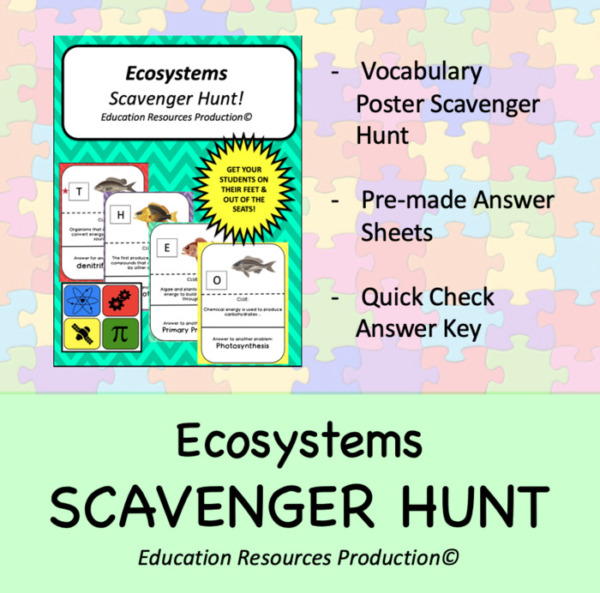 Ecosystems Scavenger Hunt Scavenger Hunt Activity