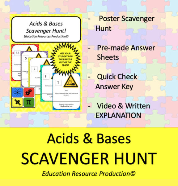 Acids & Bases Scavenger Hunt Activity