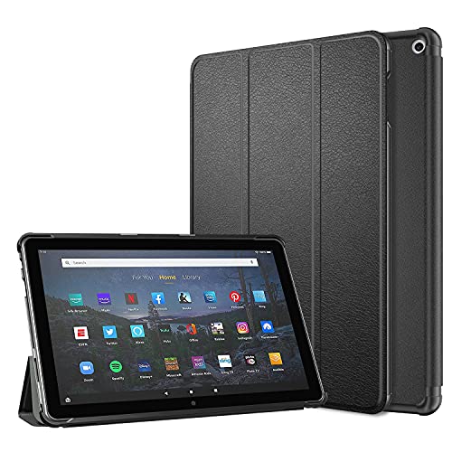 Supveco Case for All New Fire HD 10 Tablet 11th Generation and Fire HD 10 Plus 2021 – Ultra Slim Smart Cover with Auto Wake/Sleep for Fire HD 10 Tablet 10.1 Inch, Black