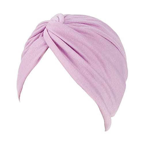 beauty YFJH Chemo Sleep Turban Headwear Scarf Beanie Cap Hat for Cancer Patient Hair Loss (Light Purple)