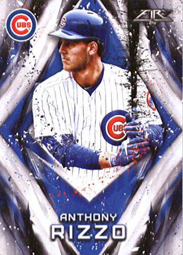 2017 Topps Fire #124 Anthony Rizzo Chicago Cubs Official MLB Baseball Trading Card in Raw (NM or Better) Condition
