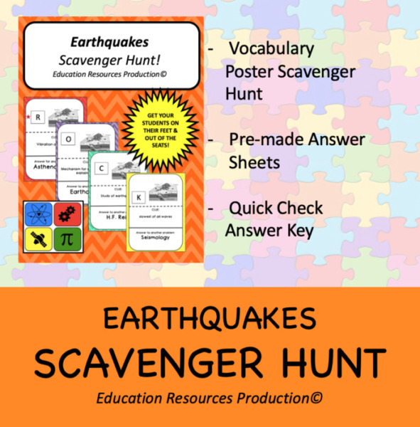 Earthquakes Scavenger Hunt Activity