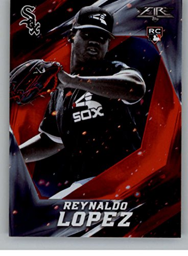 2017 Topps Fire Flame #63 Reynaldo Lopez RC Rookie Card Chicago White Sox Official MLB Baseball Trading Card in Raw (NM or Better) Condition