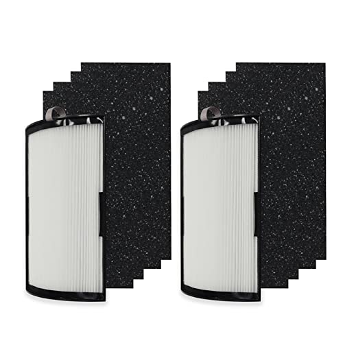 PUREBURG 2-Pack Replacement HEPA Filter Kit 2+8 Compatible with Hunter HPF500 Tower Air Purifier, Part Number H-HF500-VP/ H-PF500