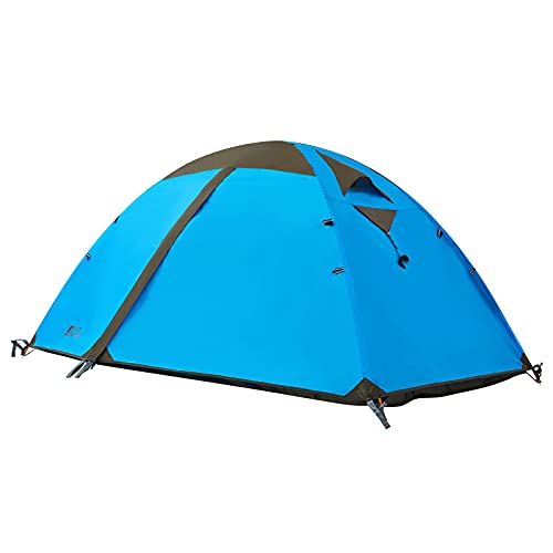 MOBI GARDEN Lightweight Backpacking Tent 2-3 Person Easy Setup Camping Tent for Hiking Blue Double Layer Waterproof Windproof 3 Season Outdoor Picnic Trekking Mountaineering