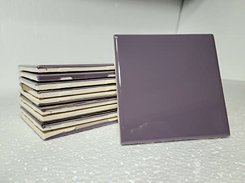 Daltile Purple Ceramic Tile 4.25 inch 4×4 Subway Square Shower Bathroom Kitchen Backsplash Wood Violet Vintage Color 1467 Boxes 10 Piece