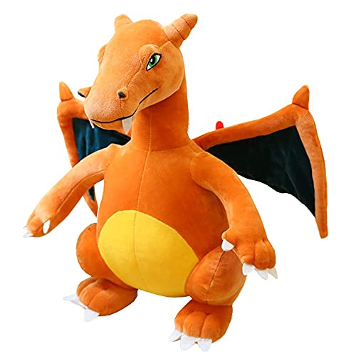 CHAOZI0 Pokémon Charizard Plush Toy, Plush Stuffed Animal Dinosaur Plush Toy (Orange Yellow)