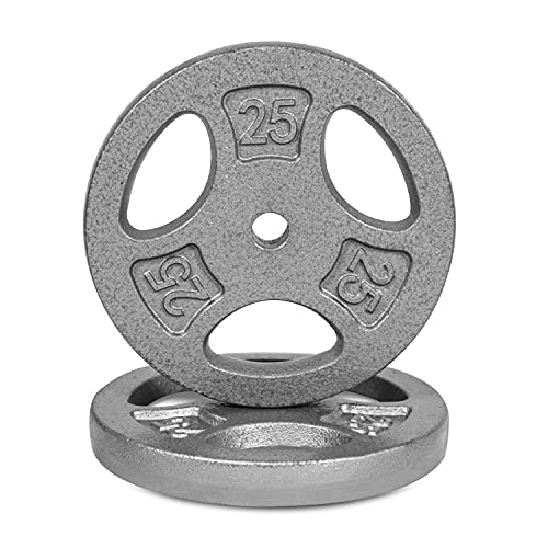WF Athletic Supply Cast Iron 1-Inch Standard Grip Plate for Strength Training, Muscle Toning, Weight Loss & Crossfit – Multiple Choices Available