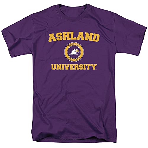 Ashland University Official Circle Logo Unisex Adult T-Shirt, Purple, Large